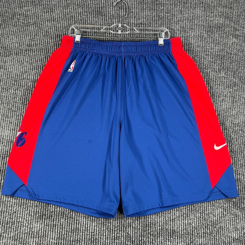 Philadelphia 76ers Shorts Nike Mens  42 Blue NBA  Basketball Workout Active